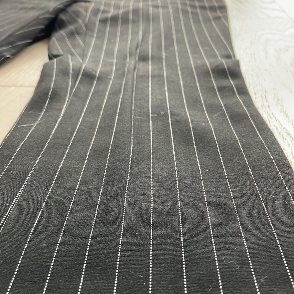 White House Black Market Black Pinstripe Boot-Cut Pants - Picture 3 of 8